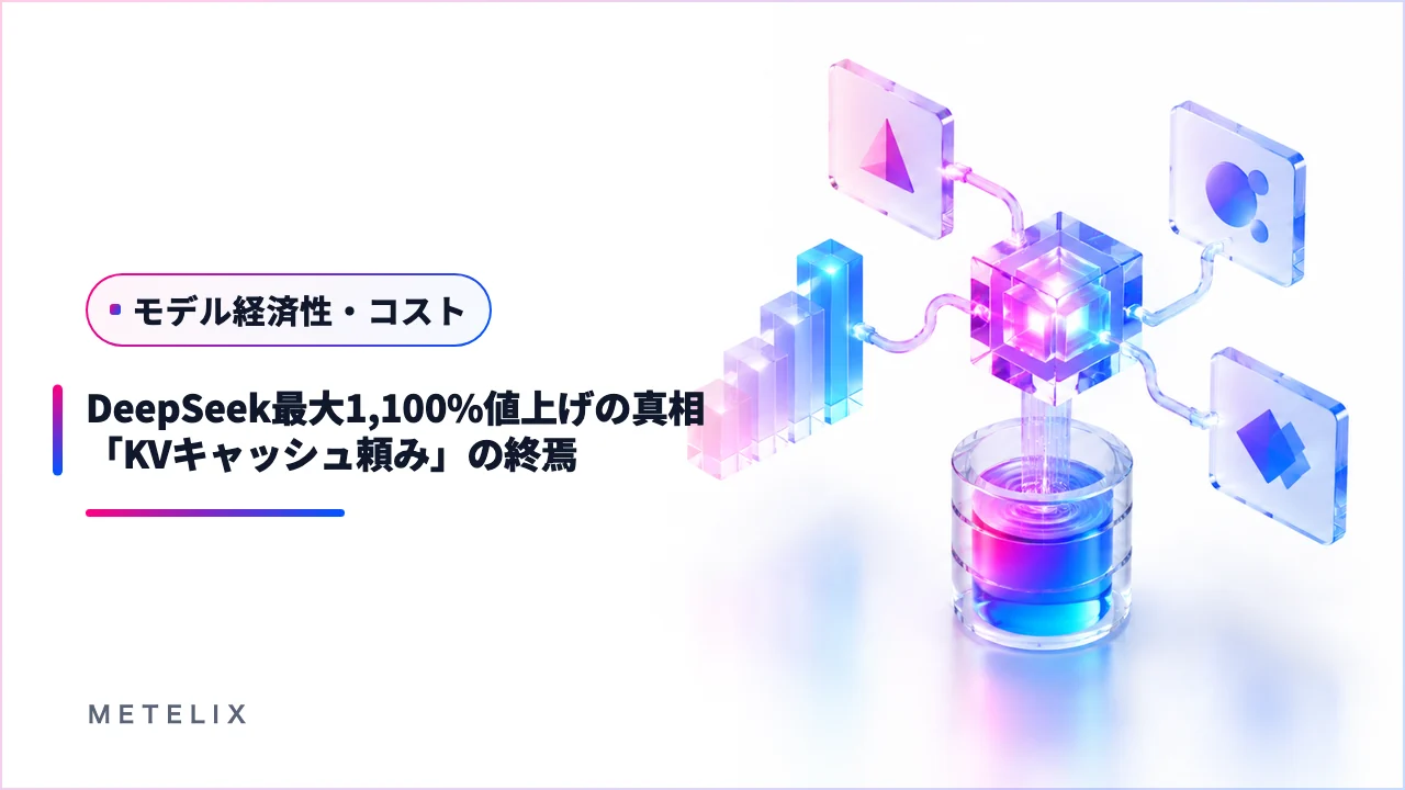 DeepSeekの料金改定とKVキャッシュ経済の転換、AIトークンガバナンスを解説する記事のヘッダー