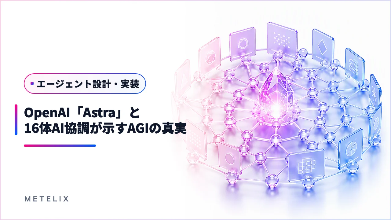 OpenAI Astraと16体のAIエージェント協調、フロンティアAI各陣営の競争を表現したヘッダー